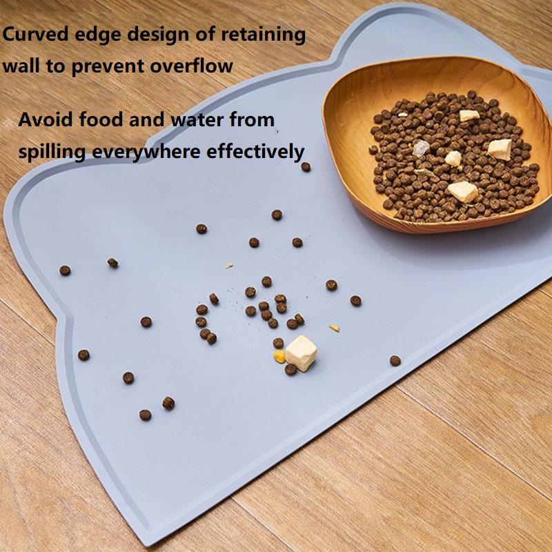 Cat Dog Mat Food Non-Slip Leak Proof Pet Silicone Mat Food Bowl Pad Feeding Cushion for Cats Dogs Pet Accessories GDDM01