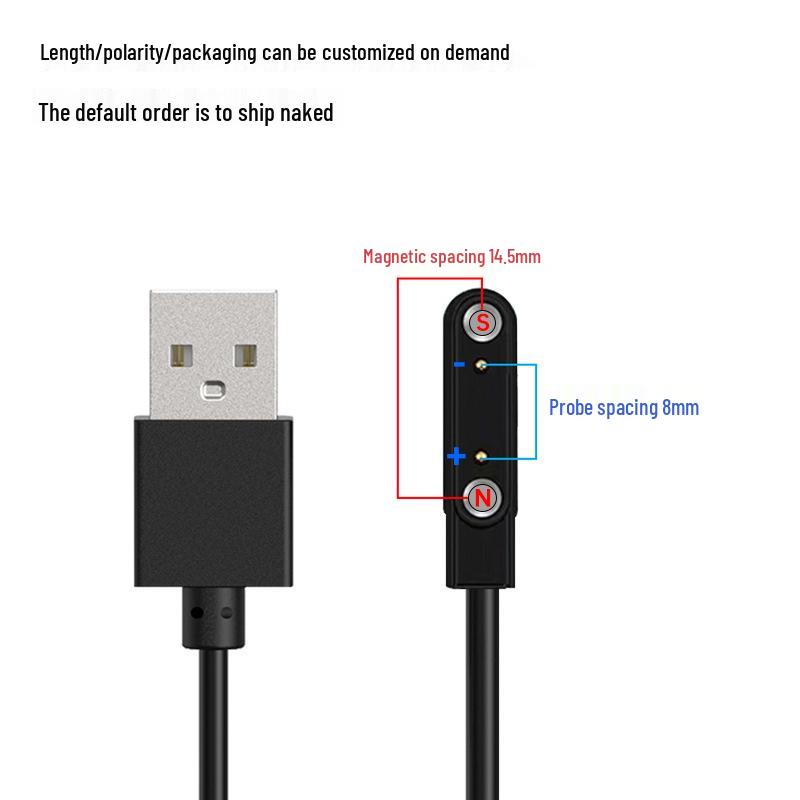 Smartwatch Charging Cable: 4P2P Pin, 2/4 Core, Magnetic Charger