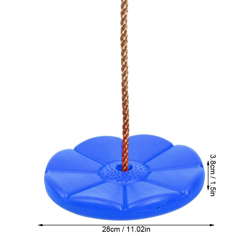 Climbing Rope Tree Swing Indoor Outdoor Disc Hanging Seat Playing Equipment Children ToysBlue