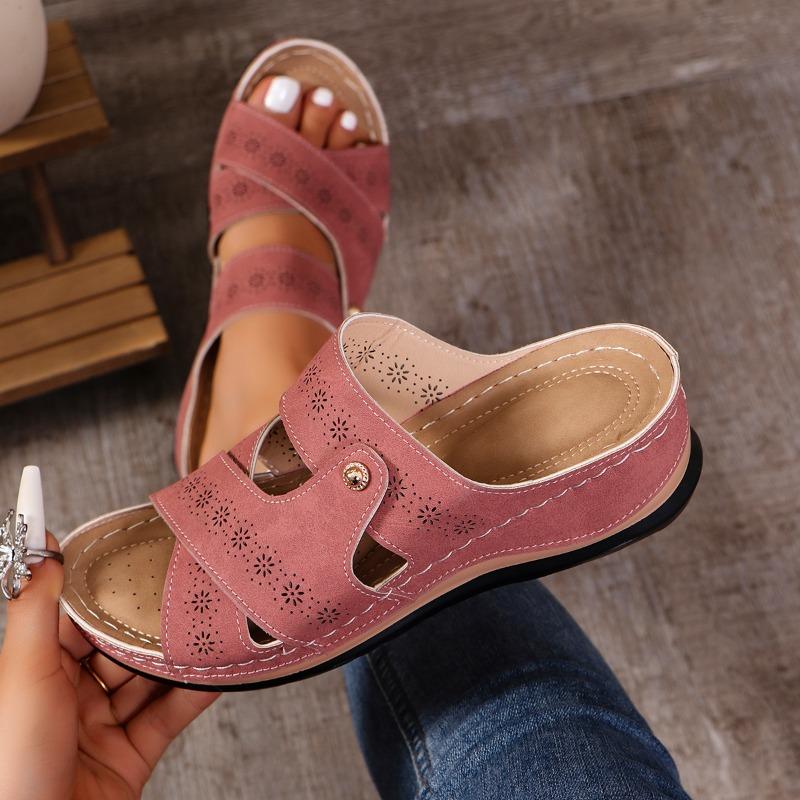 Ladies Shoes  Hot Sale Open Toe Women's Slippers Daily Casual Slippers Women Round Toe Platform Wedges Rome Plus Size Sandal
