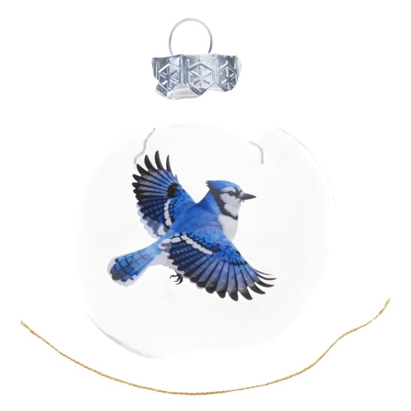 Artistic Nature Bird Clear Christmas Ball Ornament Holiday Decorations For Festives Tree Decoration Memorables Gift