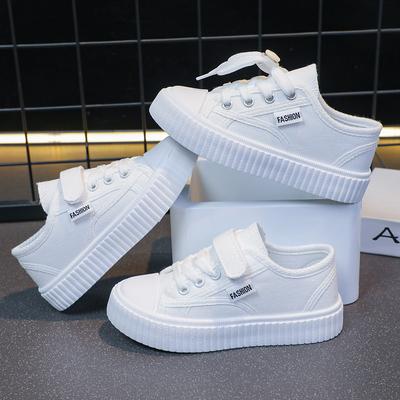 Chaussures de sport pour enfants Chaussures décontractées respirantes Chaussures en toile adaptées aux enfants Chaussures de marche à lacets confortables et légères à la mode