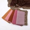 Winter Plain Solid Wrinkle Sexy Leopard Chain Viscose Shawl Scarf High Quality Wrap Pashmina Stole Bufanda Muslim Hijab 180*70Cm