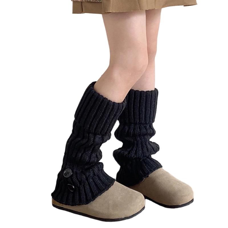Autumn Winter Socks Leg Warmer Stockings Socks for Girls 2-13 Years Knitted Leg Cover Crochet Long Stockings Socks