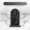Statua Murti di Ram Lalla ad Ayodhya per Cruscotto Auto, con Elegante Statuetta Nera di Dio per Auto e Accessori, Modello Ramlala Idol e Ram Murti Ayodhya