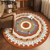 Retro Circular Living Room Carpet Dressing Table Study Swivel Chair Computer Chair Anti Slip Floor Mat