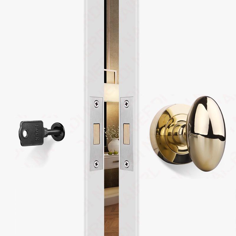 Serratura per Porta Nascosta Senza Chiave/Foro Chiave Set Maniglia per Porta Privacy in Lega di Zinco Maniglia per Porta Scorrevole Invisibile Serratura Meccanica