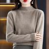 Autumn Winter Women Knitted Turtleneck Sweater Casual Loose Bottomed Knit Sweater