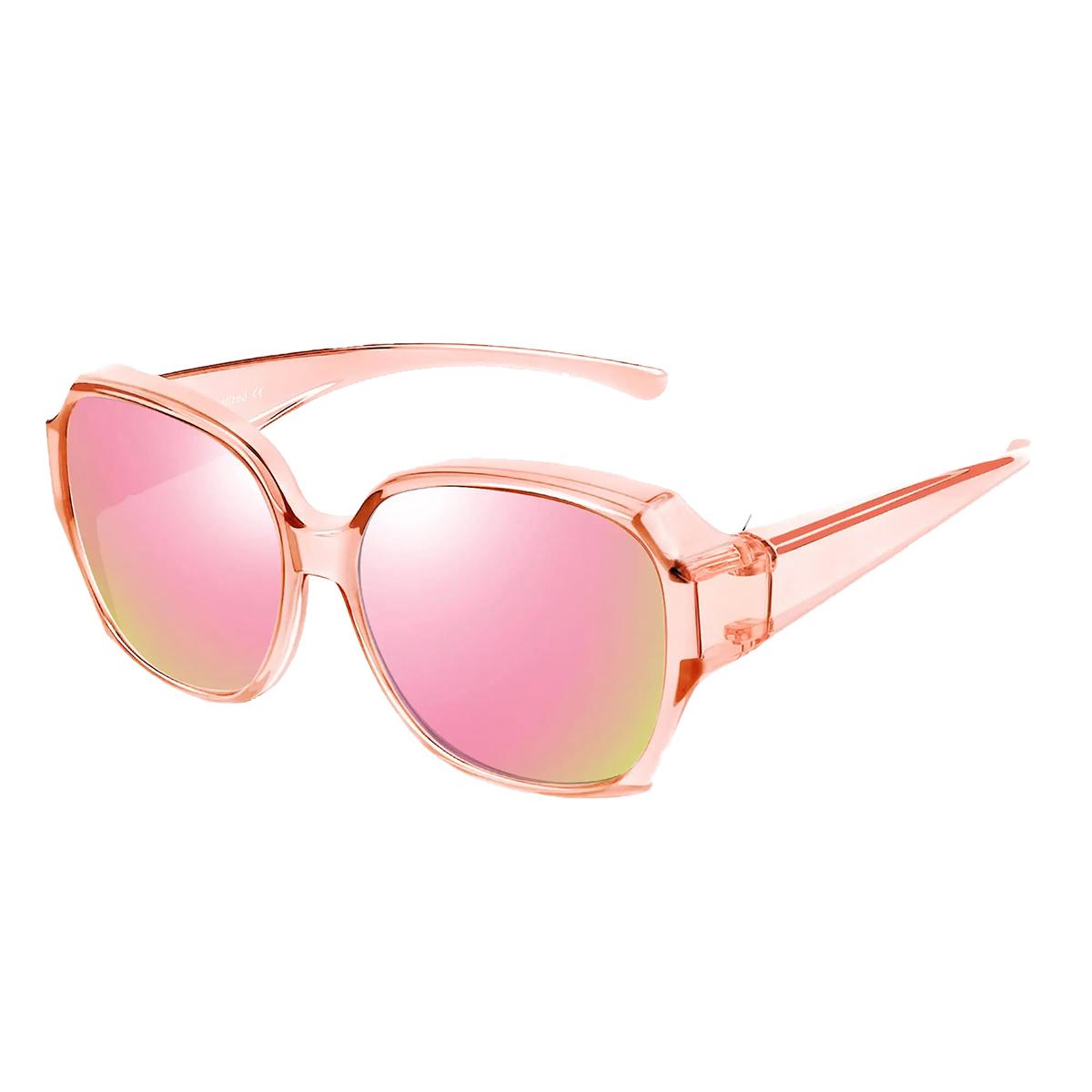 Polarized Sunglasses Over Glasses Women, Fit Over Glasses Sunglasses,Cat Eye Trendy Sun Shades UV400 Protection T01