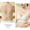 Seamless Front Buckle Bra for Women with Strong Support No Cup Movement No Steel Ring Large Size Bra for Middle-aged and Elderly People