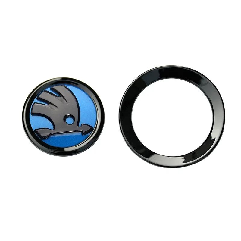 

Car Sticker 46mm ABS Car Steering Wheel Emblem for Skoda Logo Superb Octavia Rapid Kodiaq Kamiq Karoq Rapid Fabia Auto Interior