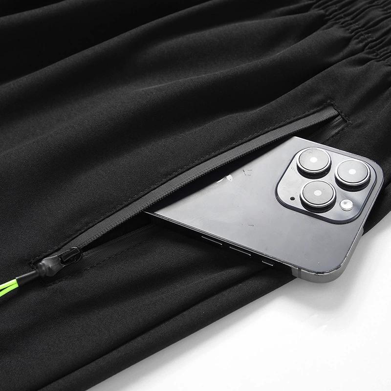 Men's Summer Plus Size Casual Fast Drying Straight Trousers Thin Section Sports Seven-minute Trousers