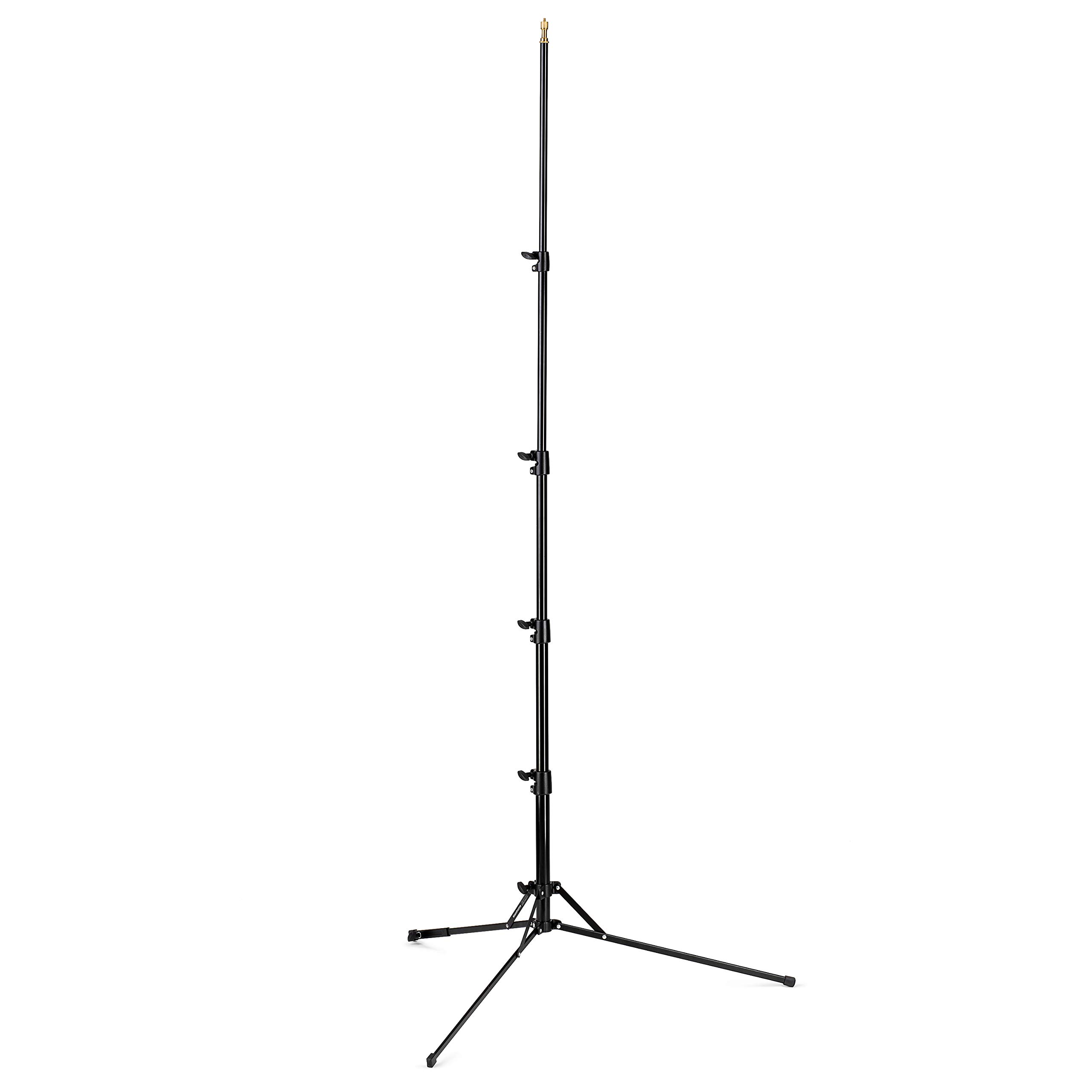 

Manfrotto Nano Plus Pole Stand Light Stand Maximum Load Capacity 4kg Storage Height 52cm Total Extended Height 197cm Aluminum 5002BL чорний