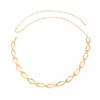 Fashion Metal Hollow Oval Splicing Waist Chain, Simple Geometric Chain Belt Body Chain