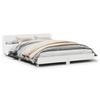 VidaXL Cadre de lit avec tête de lit blanc 150x200 cm bois pin massif, meuble de chambre, sommier, lit en bois, lit, lit 850726