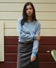 Loukeullaesig Striped V-Neck Sweater_Blue [Lc261Kn01Bl]