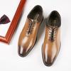 Prince Classic Formal Whole-cut Dress Shoes Hand Rubbing Lace Up Business Leather Shoes Oxford Japanese Style Men Leather Shoes