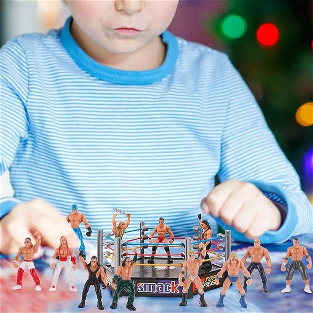 Arena Cage Wrestling Toys Fighting Station Gladiator Model Set Wrestling Figure  Battle Game Toy