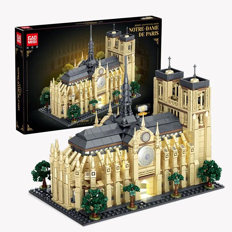 

1757PCS Notre-Dame De Paris Architecture Building Blocks with Light Model DIY Kit Collectible Set for Adults Home Decor Gift