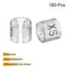 uxcell XS Size Tags, 160 Pieces, 3.5mm Rod Clothes Hanger Markers, Compatible with Hanger Clips, Color-Coded Labels for Clothes Hangers, Clear