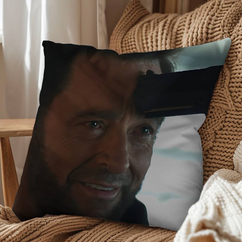 Like a Wolf Hugh Jackman Print Throw Pillow Cover Square Cushion Case for Living Room Bedroom Decor