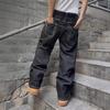Large Size American Embroidered Wide-leg Jeans Retro Casual and Thin Loose Straight Floor-mopping Trousers
