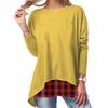 Damen Europäisch Amerikanisch Frühling Herbst Neuer Stil Hoodie Einfarbig Rundhalsausschnitt Langarm Pullover Lässig Vielseitiges Oberteil