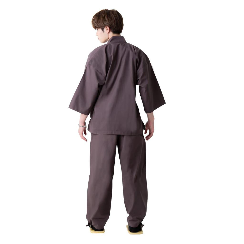 Samue Size Perfect Gift for Day or Respect for the Aged Day [KIMONOMACHI] Men's Kimono, Year-Round, Brown, L, Father's