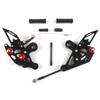 CNC Adjustable Rearset Kit Compatible Yamaha MT09 FZ09 FJ09 XSR900 Black Motorcycle Accessory Parts V2.0 Models MT-09 FZ-09 2014-2020 (QS),