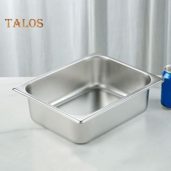 Chafing Dish aus Edelstahl, Speisenwärmer, großes Fassungsvermögen 6,7 l, Warmhaltebehälter mit Deckel für Buffet-Catering, rechteckiger Chafing Dish