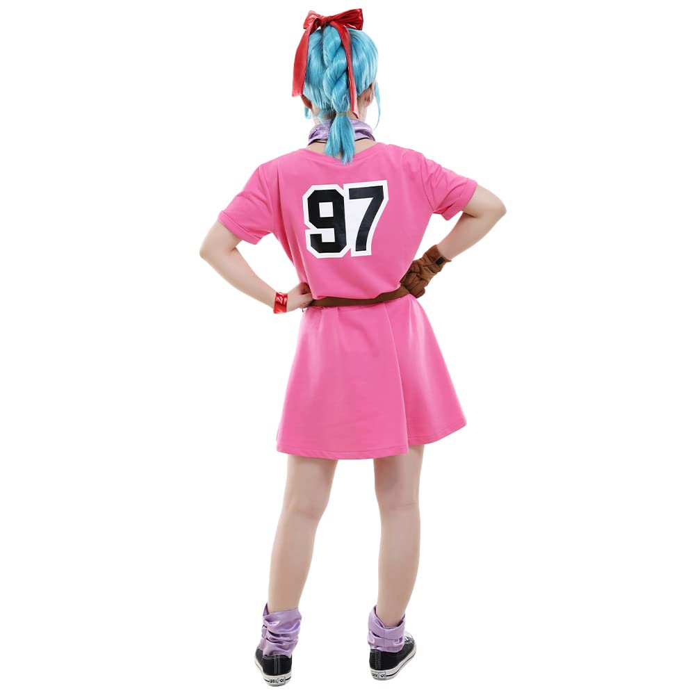 Miccostumes Girls Cosplay Costume Pink One Piece Dress Christmas Event Women's