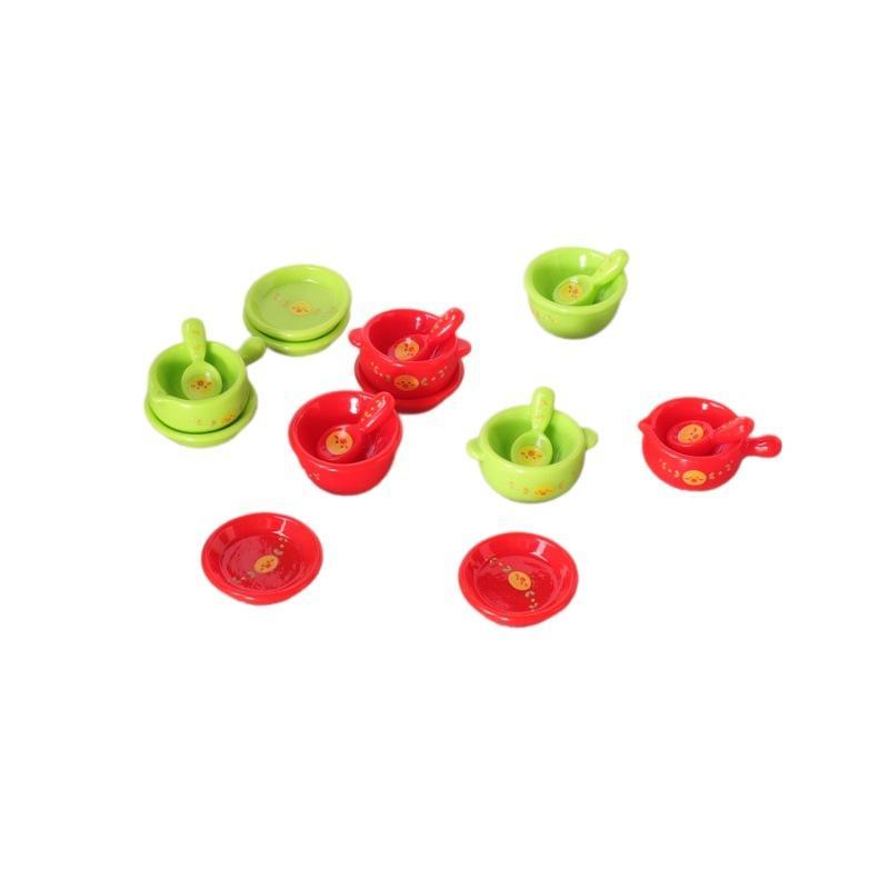 3Pcs 1/12 Dollhouse Mini Instant Noodles Bowl Plates Dishes Model Simulation Kitchen Decoration Doll House Pretend Play Toys