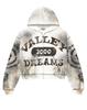 Europe, America 2025 American Graffiti Printing Men's and Women's Loose Casual Zipper Hooded Sweater Trendy Brand