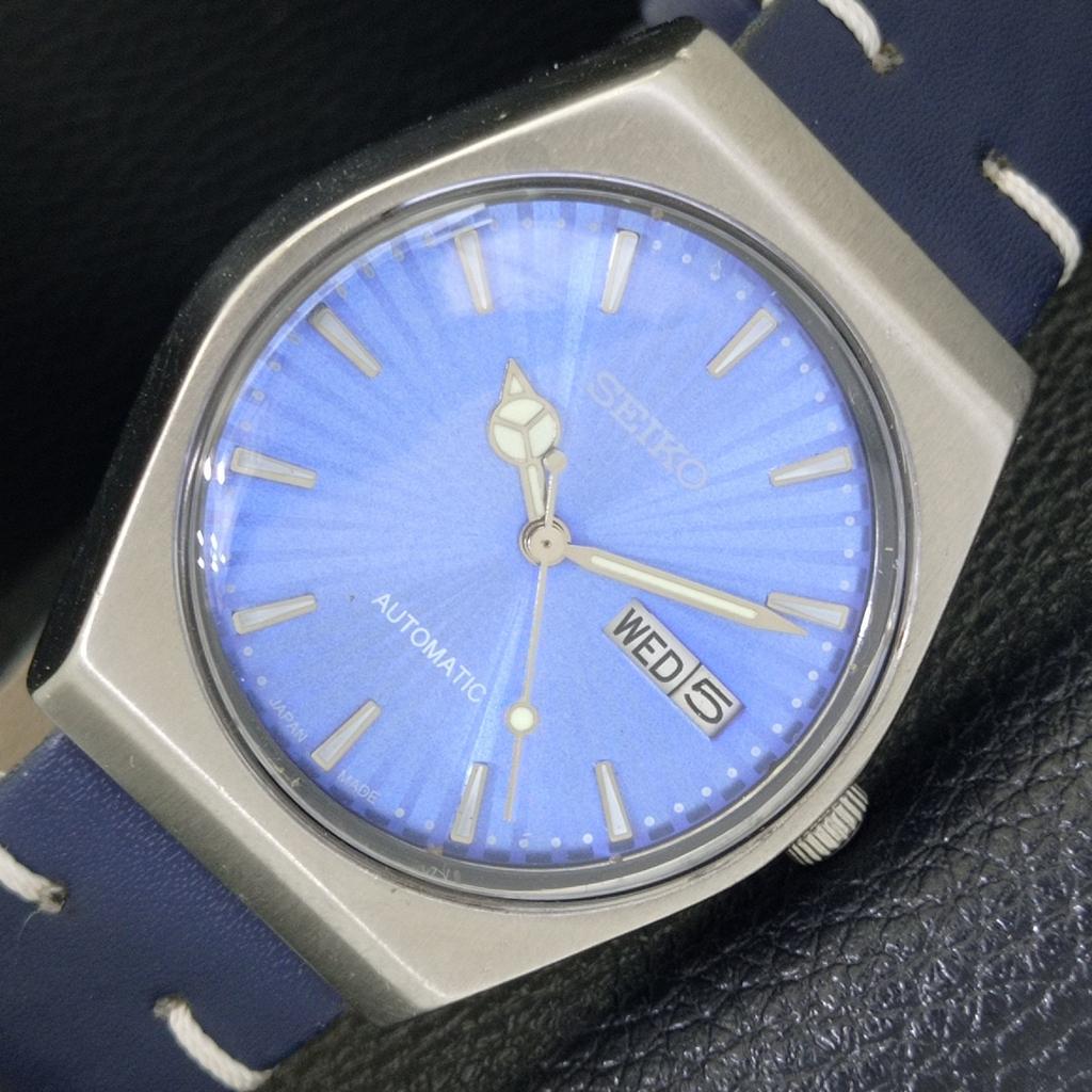 

SEIKO AUTOMATIC 6309A JAPAN MENS VINTAGE BLUE COLOR DIAL WATCH a701506-5 R206b-a701506