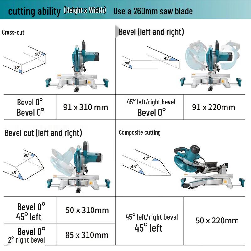 Makita 255mm LS1110F Sliding Compound Miter Saw CN plug (adapter included)