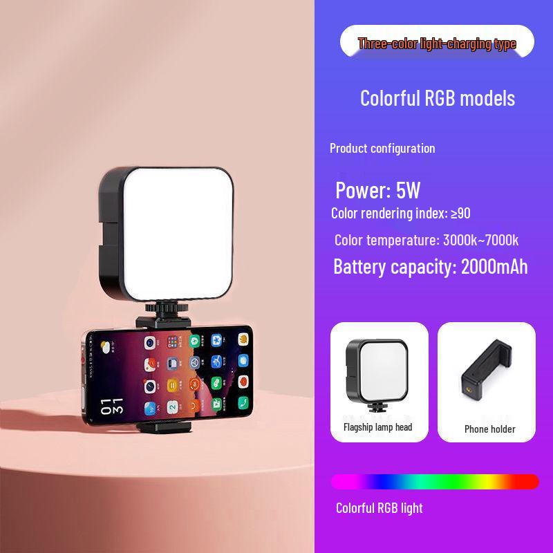 Mini LED Fill Light for Photography & Vlog - Portable DSLR Camera Colored Atmosphere Light