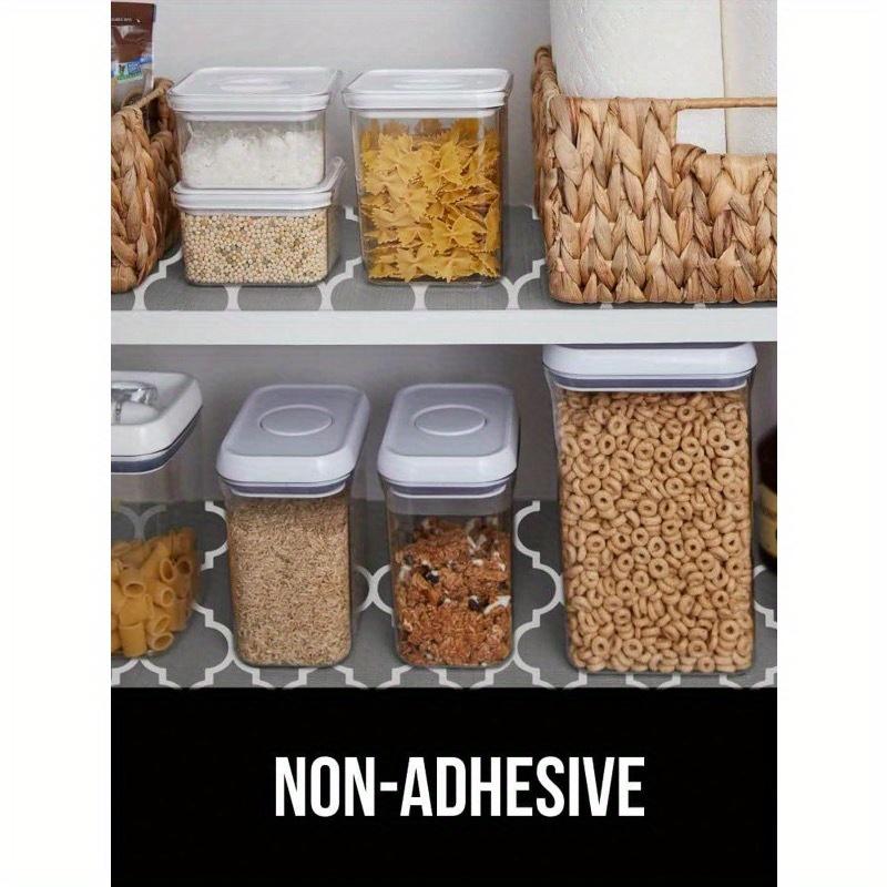 1 Roll Grey Thickened Shelf Liner for Kitchen Cabinets Non-Adhesive Drawer Liner Non-Slip Cupboard Liner Washable EVA Refrigerator
