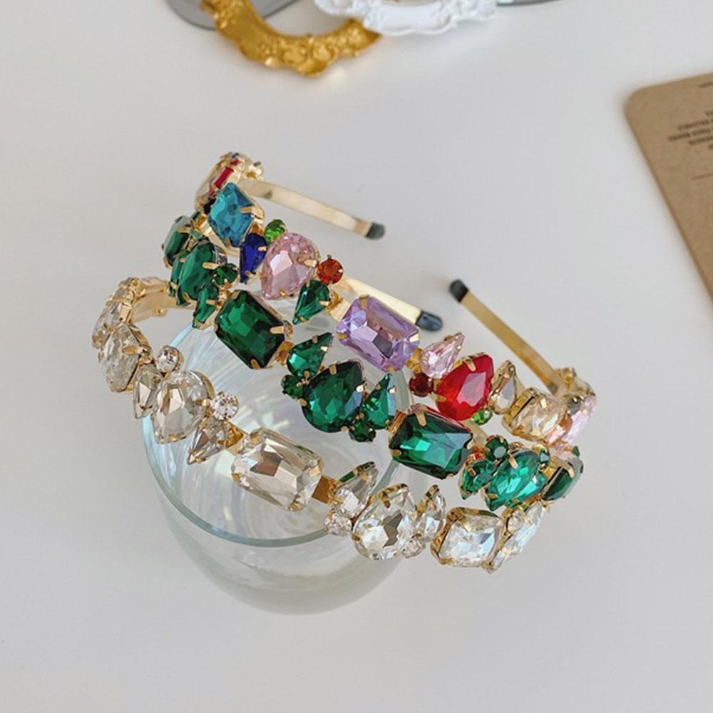 Bride Luxury Zinc Zinc Alloy Full Rhinestone Hair Accessories Crystal Hairband Headwear Rhinestone Headbands
