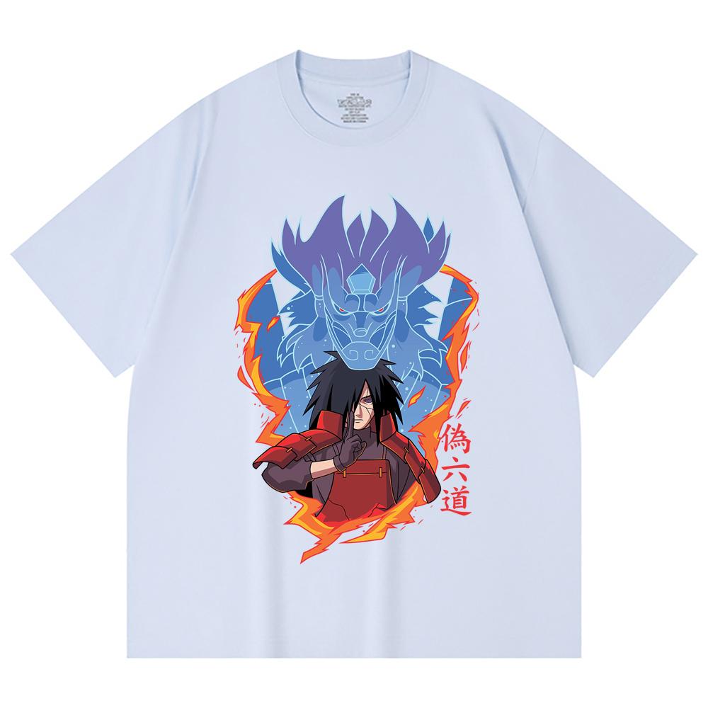 230 Gsm 100% Cotton Naruto V13 Madara Print Unisex Heavy Cotton T Shirt