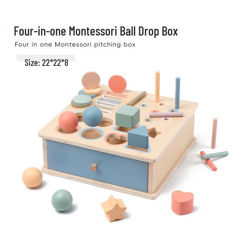 Montessori Pädagogische Münzbox: Farben- & Formerkennungsblöcke für Babys & Kleinkinder