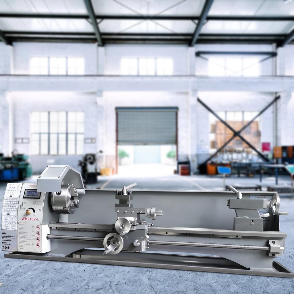 Metal Lathe Machine, 8.3'' x 29.5'', Precision benchtop power metal lathe, 0-2500 RPM Continuously Variable Speed, 750W Brushless Motor Metal Gears,