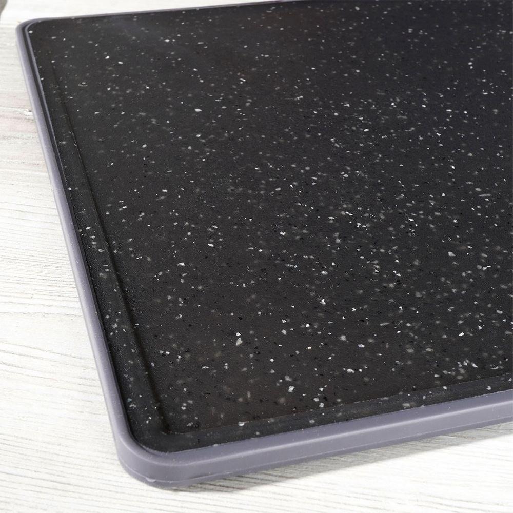 Black Granite-Effect Plastic Cutting Board 33x23cm