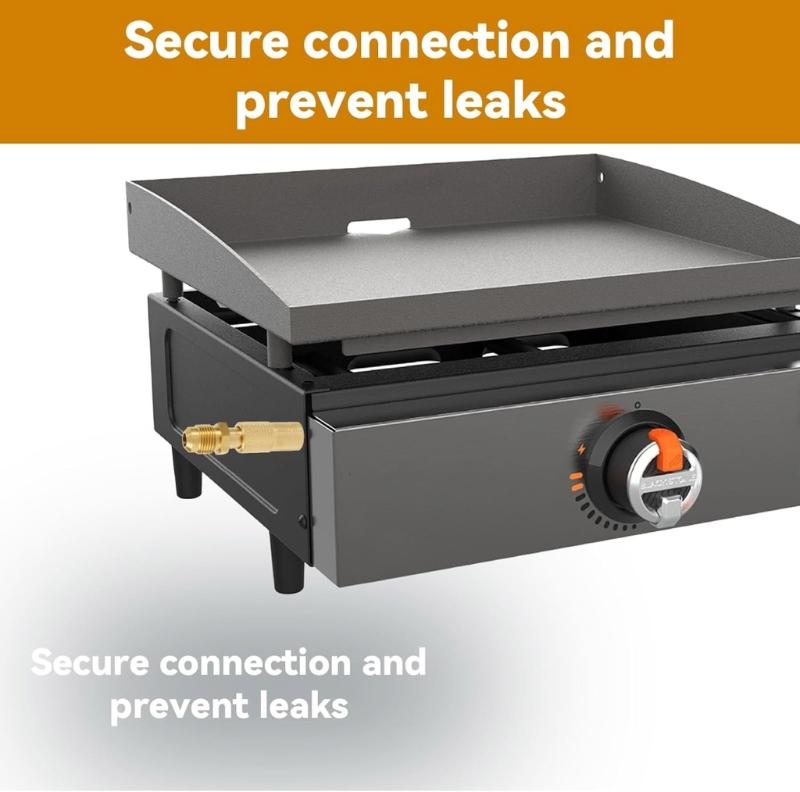 Mosazný propanový adaptér pro nízký tlak, 3/8palcový vnější závit, pro stolní grily, venkovní vaření a kempování