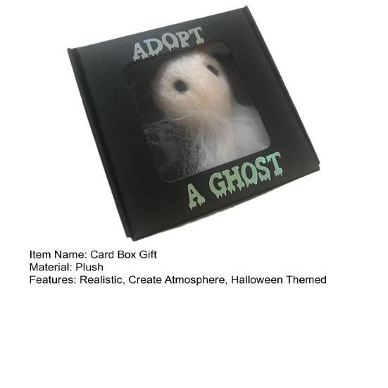 Spooky Card Box Gift Plush Felt Ghost Realistic Create Atmosphere Halloween Themed Decorative Gift Box