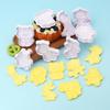 4 Pcs/Set Animal Plastic Biscuit Mold Diy Kitchen Cake Decorating Tools Cookie Cutter Stamp Fondant Embosser Die