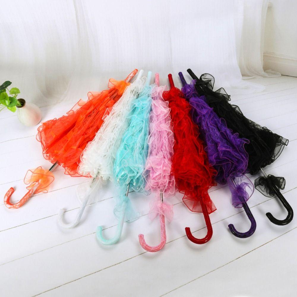 Bunter Floralspitzen-Schirm Romantische Handwerksblumen-Schirme Neue Brautschirme