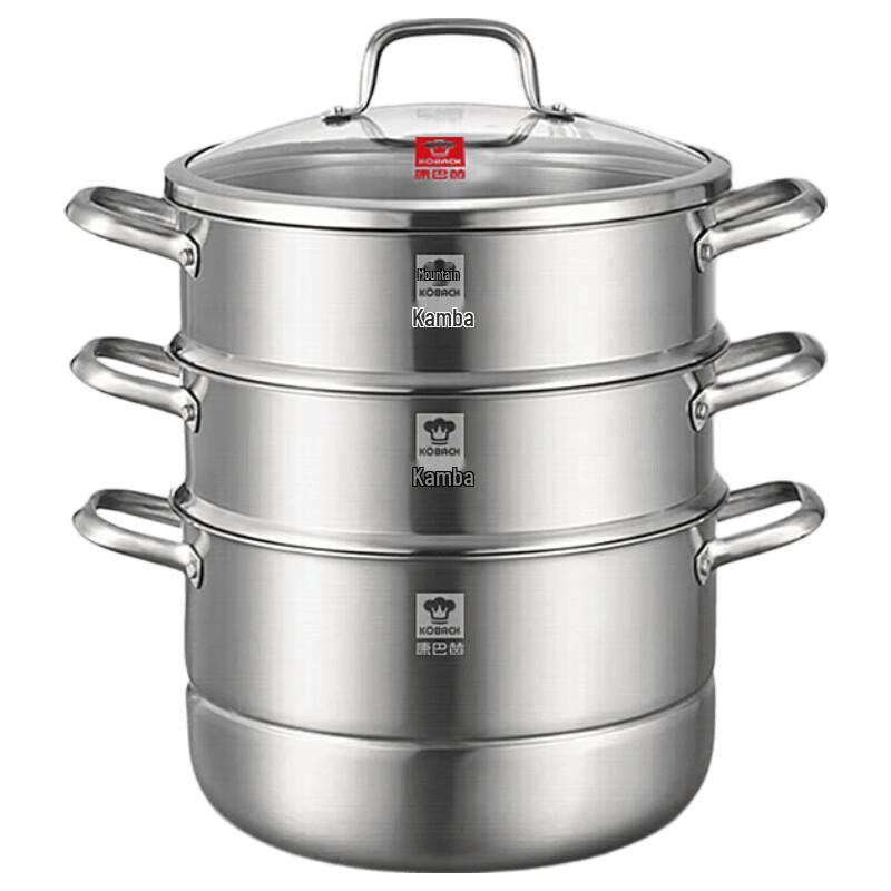 Kobach 304 Stainless Steel 3-Layer Steamer Pot