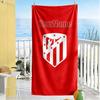 Atletico Madrid Customize Text Beach Towel High Absorbency & Quick-Dry Perfect for Traveling Yoga Camping and Swimming