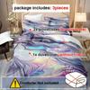 3pcs Purple Bedding Set Dreamy Gilded Gold 3D Print Cozy Duvet Cover Set King Queen Twin Single Size Birthday Gift Bedroom Decor