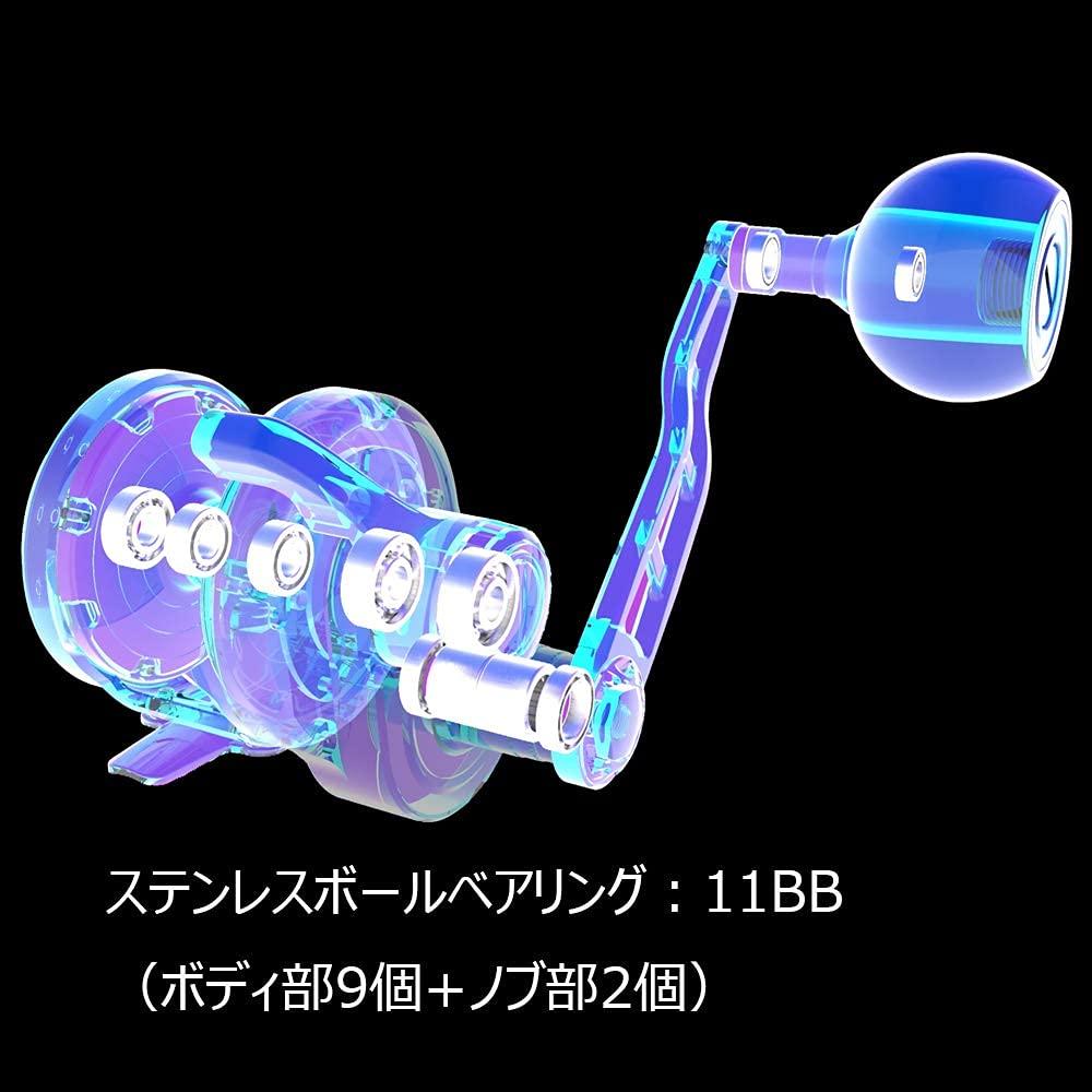 WATACHAMP Caribbean Jigging Large Game Lever Drag Reel with Power Precision Machined Alloy Gear Ratio Maximum Drag Force for Sea Boat and Slow Jigging